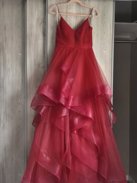 JJs House Dresses & Skirts - JJ's House Red Tiered Ruffle Tulle Gown - Pefect For Prom